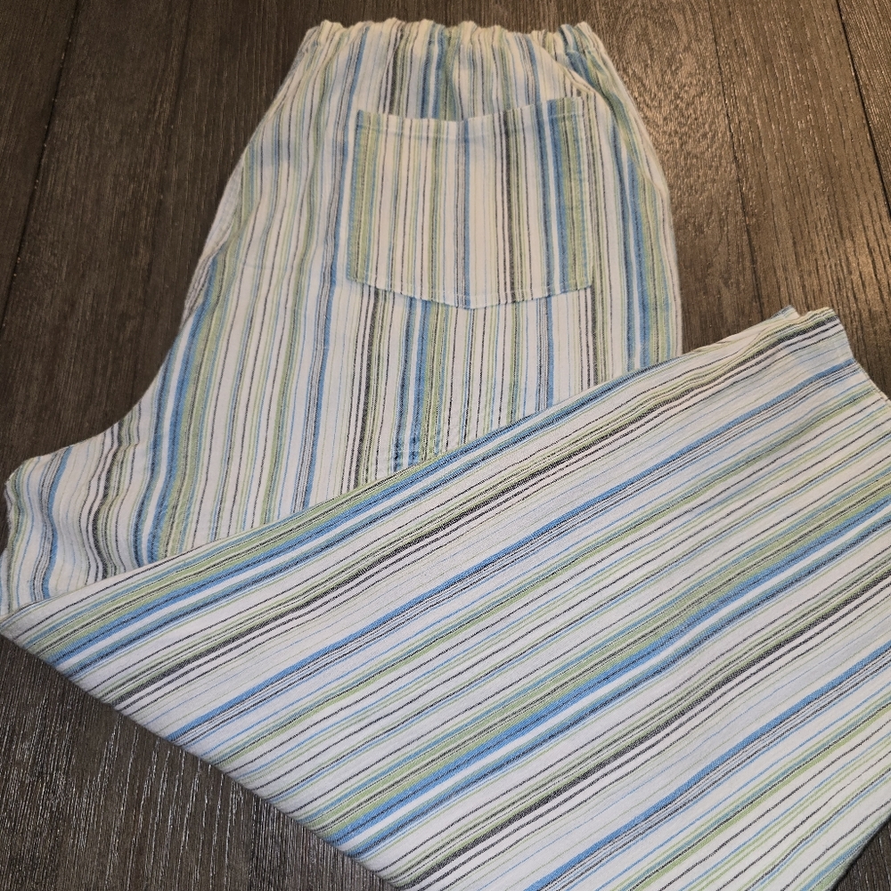 Chico's size 14 colorful stripe cropped pants
